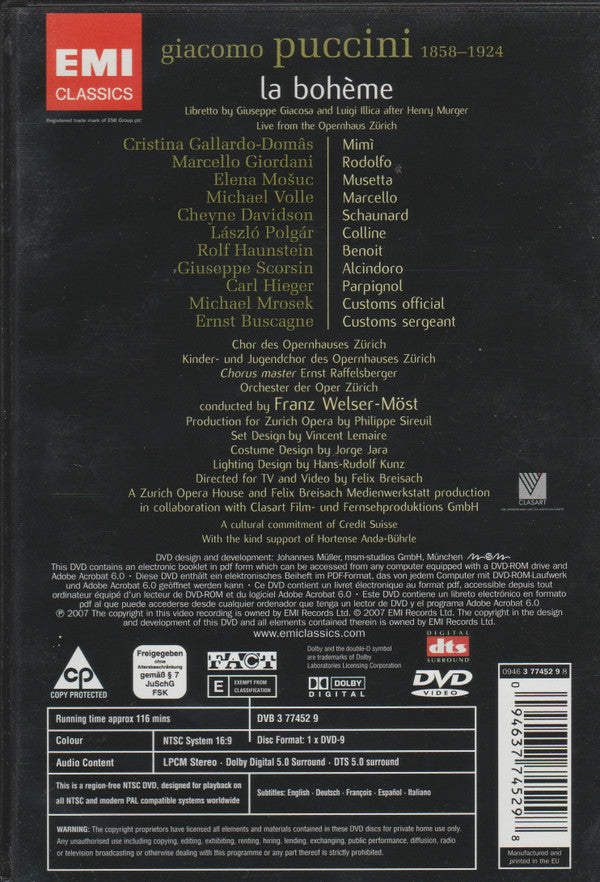 Giacomo Puccini : La Bohème (DVD-V, NTSC)