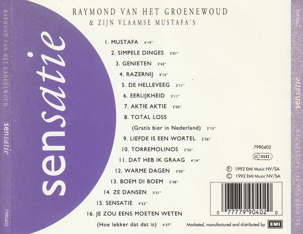 Raymond van het Groenewoud & Vlaamse Mustafa's : Sensatie (CD, Album)