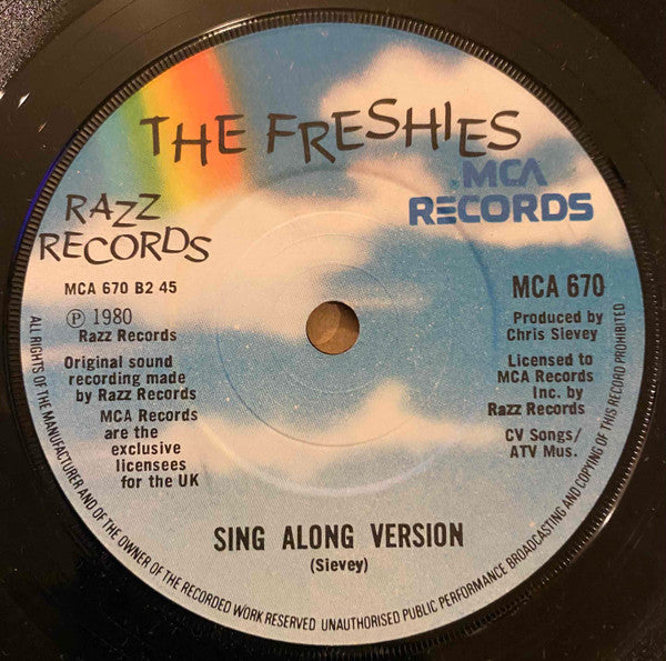 The Freshies : I'm In Love With The Girl On A Certain Manchester Virgin Megastore Checkout Desk (7", Single, Com)