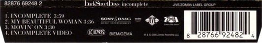 Backstreet Boys : Incomplete (CD, Maxi, Enh)