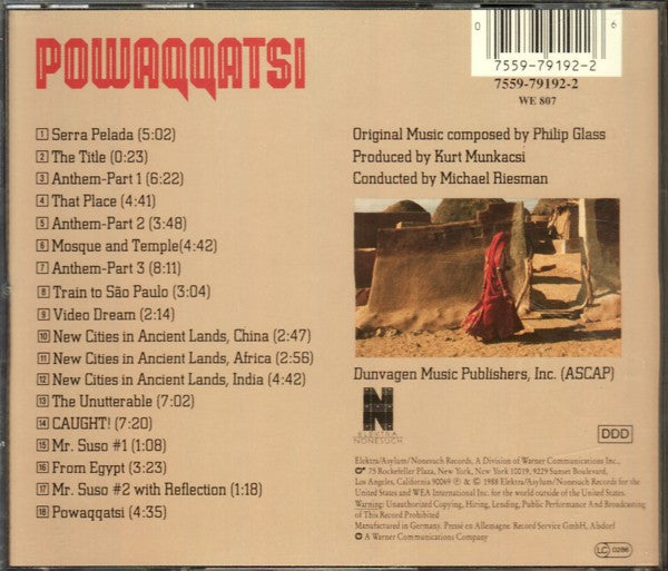 Philip Glass : Powaqqatsi (CD, Album)