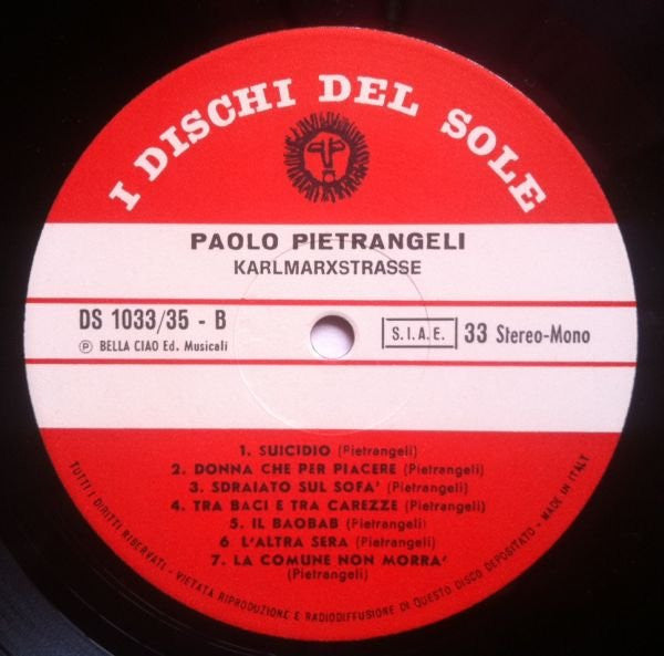 Paolo Pietrangeli : Karlmarxstrasse (LP)