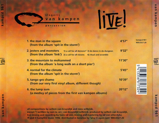 Slagerij Van Kampen : Live! (CD, Album)