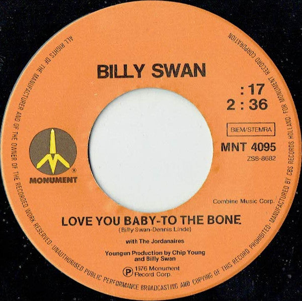 Billy Swan & The Jordanaires : Just Want To Taste Your Wine (7", Single)
