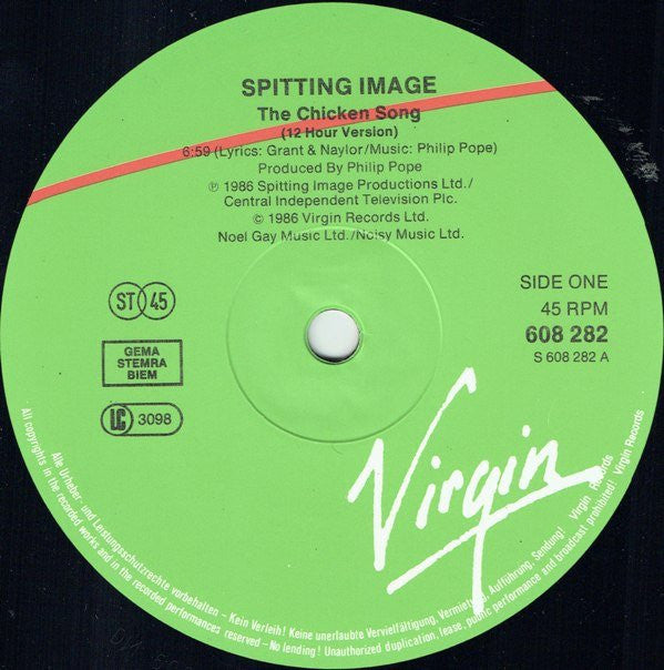 Spitting Image : The Chicken Song (12")
