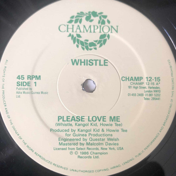 Whistle : Please Love Me / Just For Fun (12")