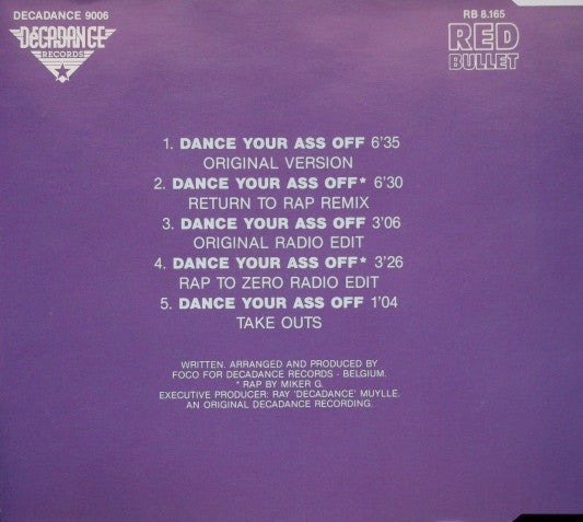 R.T.Z. : Dance Your Ass Off (CD, Maxi)