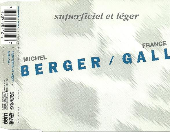 Michel Berger / France Gall : Superficiel Et Léger (CD, Single)