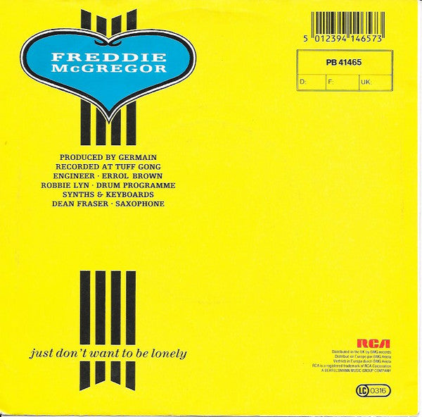 Freddie McGregor : Just Don't Want To Be Lonely (7", Single)