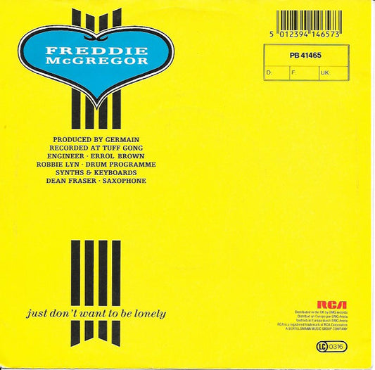 Freddie McGregor : Just Don't Want To Be Lonely (7", Single)