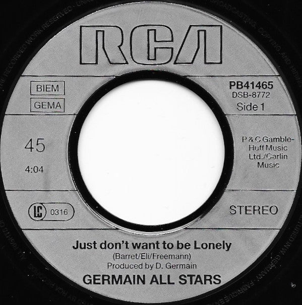 Freddie McGregor : Just Don't Want To Be Lonely (7", Single)