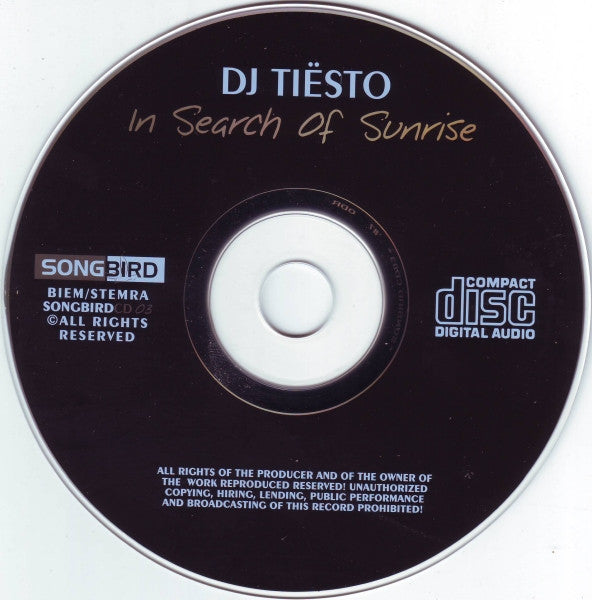 DJ Tiësto : In Search Of Sunrise (CD, Comp, Mixed)