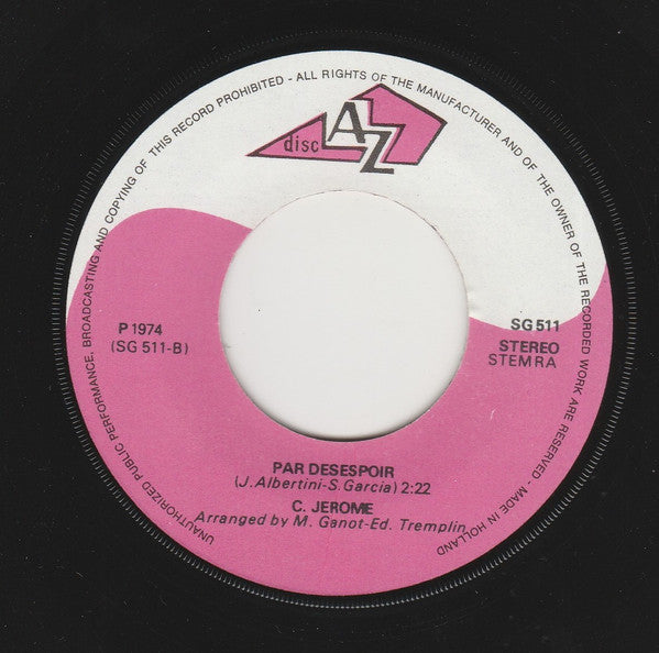 C. Jérôme : Baby Boy (7", Single)