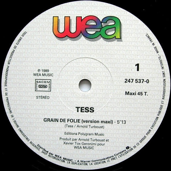 Tess (10) : Grain De Folie (12", Maxi)