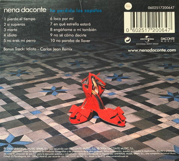 Nena Daconte : He Perdido Los Zapatos (CD, Album, RE, Sli)