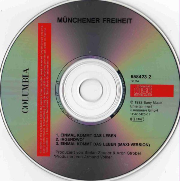 Münchener Freiheit : Einmal Kommt Das Leben (CD, Maxi)