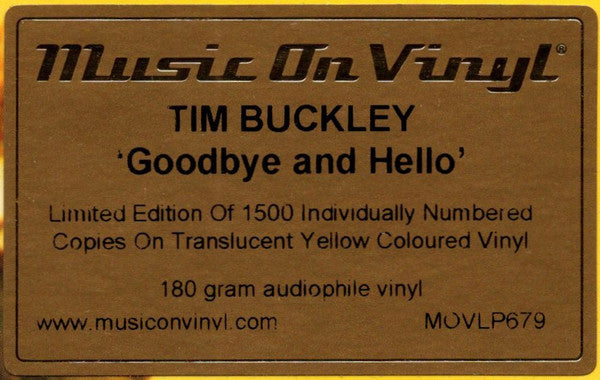 Tim Buckley : Goodbye And Hello (LP, Album, Ltd, Num, RE, Yel)