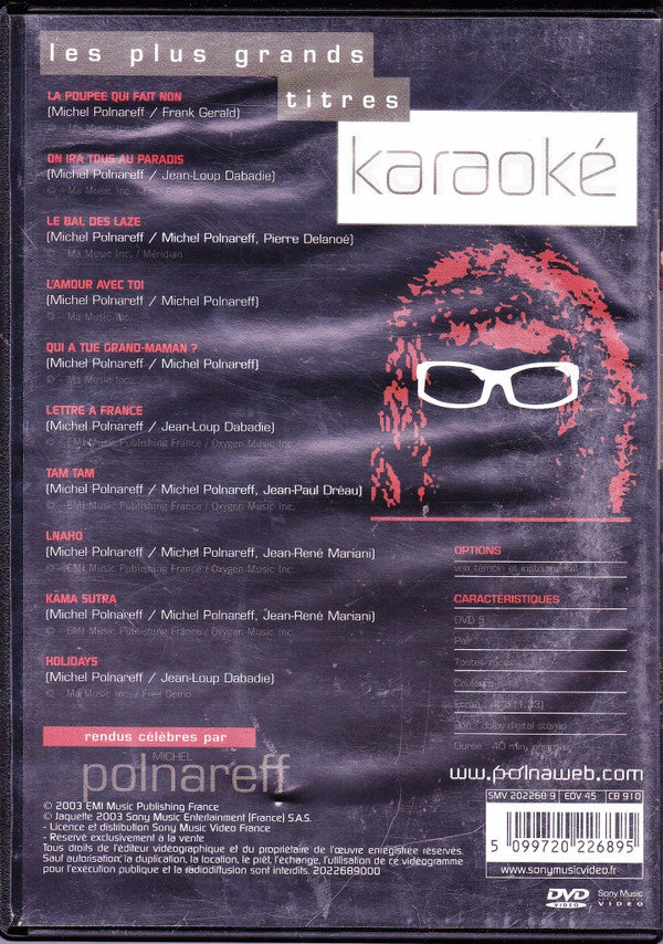 Unknown Artist : Les Plus Grands Titres Karaoké - Micel Polnareff Vol.2 (DVD, PAL)