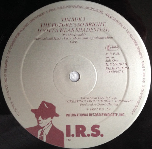 Timbuk 3 : The Future's So Bright, I Gotta Wear Shades (12")