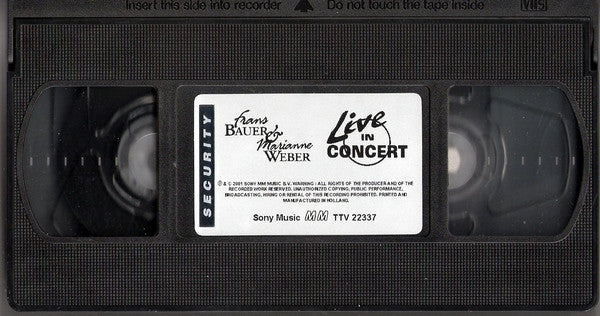 Frans Bauer & Marianne Weber : Live In Concert (VHS)