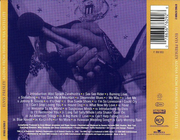 Elvis Presley : Aloha From Hawaii Via Satellite (CD, Album, RE, RM, 25t)