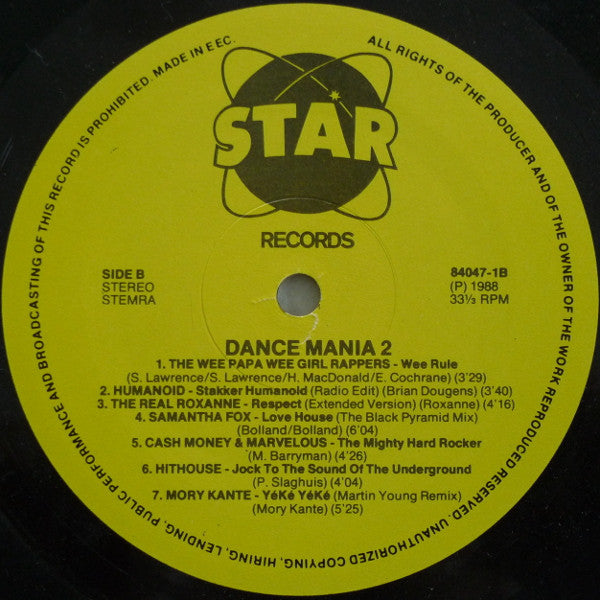 Various : Dance Mania 2 (LP, Comp)