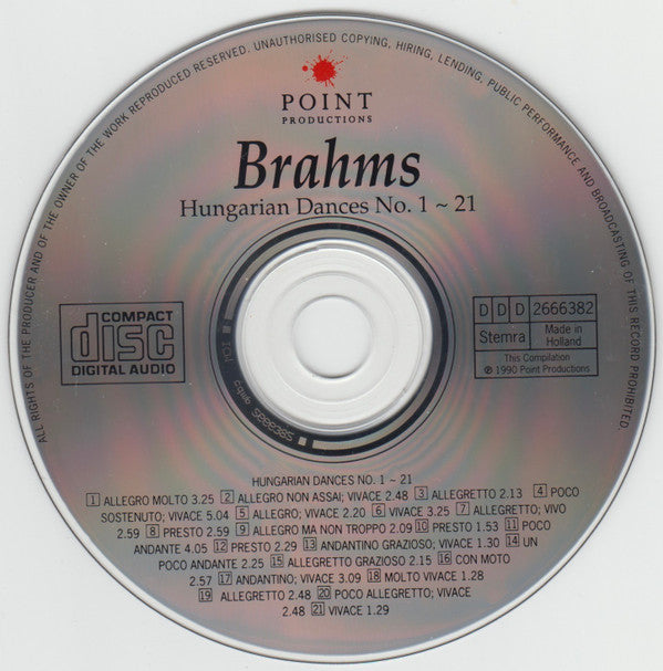 Johannes Brahms / Antonín Dvořák : Hungarian Dances No.1~21 (CD)