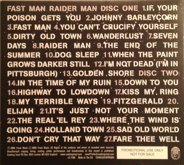 Frank Black : Fast Man Raider Man (2xCD, Album, Promo)
