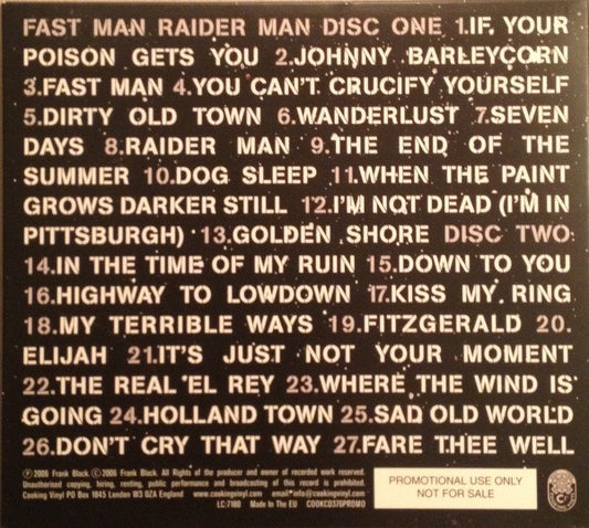 Frank Black : Fast Man Raider Man (2xCD, Album, Promo)