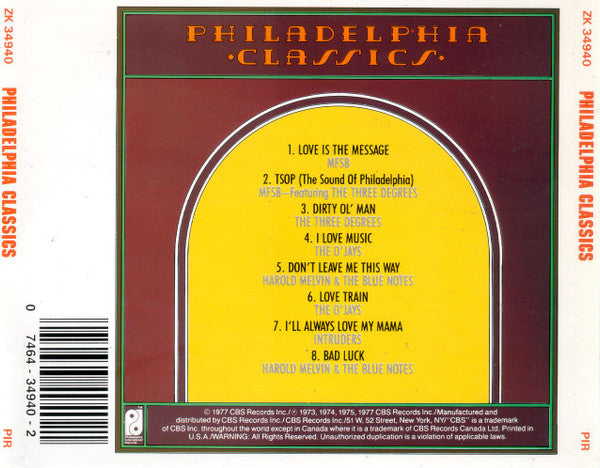 Various : Philadelphia Classics (CD, Comp, RE)