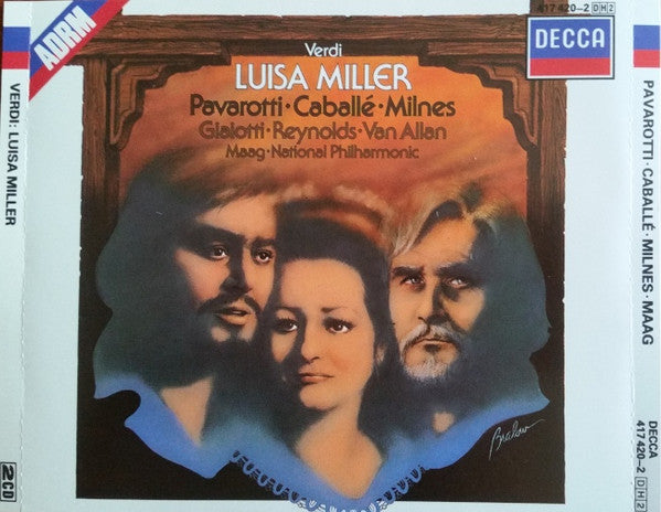 Giuseppe Verdi - Luciano Pavarotti · Montserrat Caballé · Sherrill Milnes · Bonaldo Giaiotti · Anna Reynolds · Richard Van Allan · Peter Maag, National Philharmonic Orchestra : Luisa Miller (2xCD, Album, RE, RM + Box, Sli)