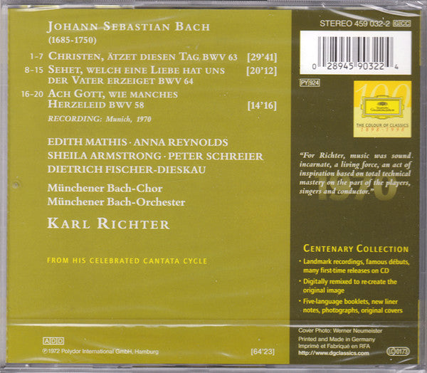 Johann Sebastian Bach, Karl Richter, Münchener Bach-Chor Und Münchener Bach-Orchester : Christmas Cantatas (CD, Comp, RM)