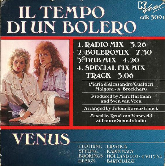 Venus (4) : Il Tempo Di Un Bolero (CD, Single)