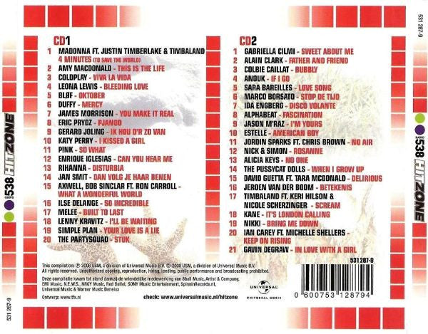 Various : Radio 538 - Hitzone - Best Of 2008 (2xCD, Comp)