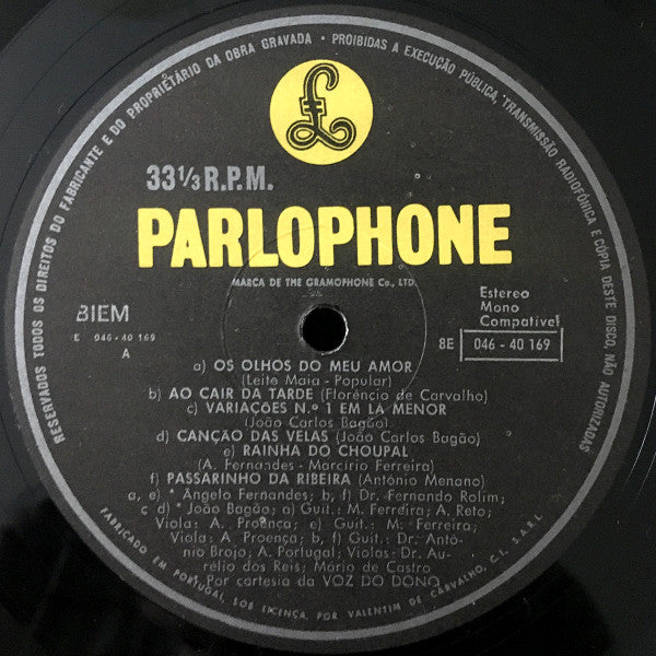 Ângelo Fernandes / Fernando Rolim / João Bagão / António Portugal : Fados De Coimbra (LP, Comp, RE)