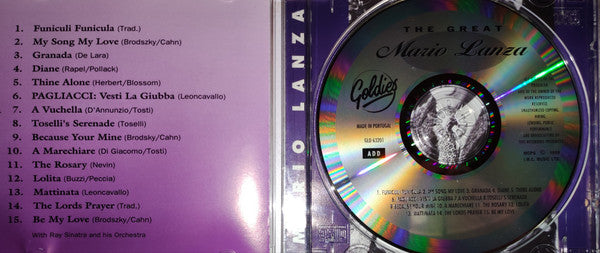 Mario Lanza With Ray Sinatra And His Orchestra : The Great (CD, Comp)