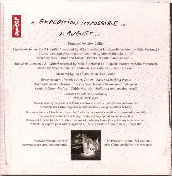 Hooverphonic : Expedition Impossible (CD, Maxi, Promo)