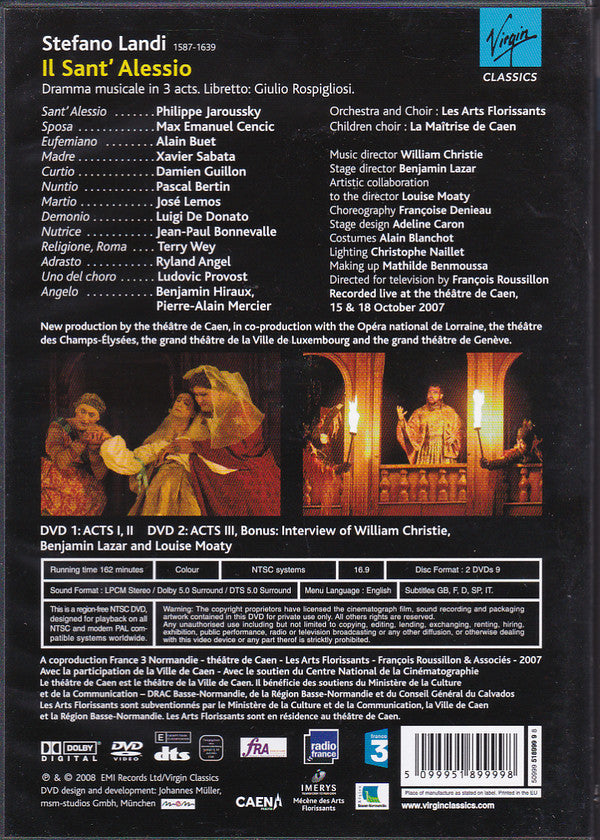Stefano Landi (2) : Il Sant'Alessio (2xDVD-V, NTSC)