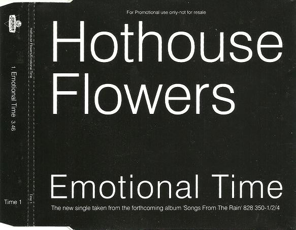 Hothouse Flowers : Emotional Time (CD, Single, Promo)