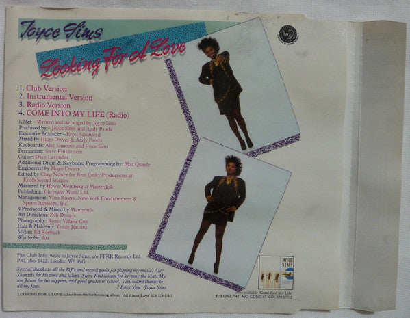 Joyce Sims : Looking For A Love (CD, Mini, Single)