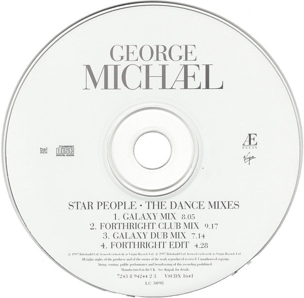 George Michael : Star People '97 (The Dance Mixes) (CD, Single, Dig)