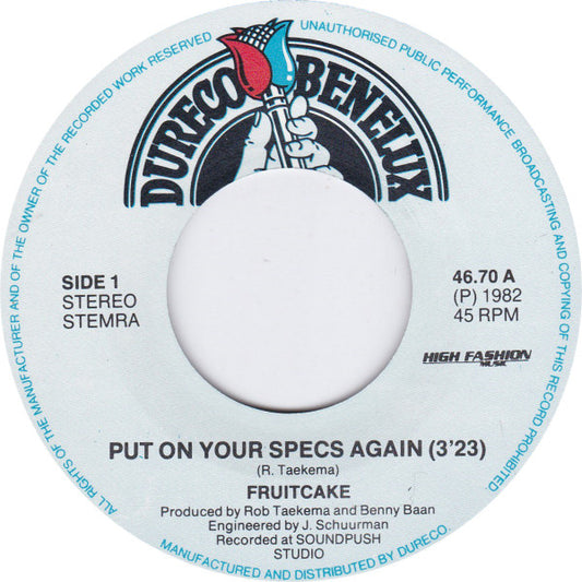 Fruitcake : Put On Your Specs Again (7", Single)