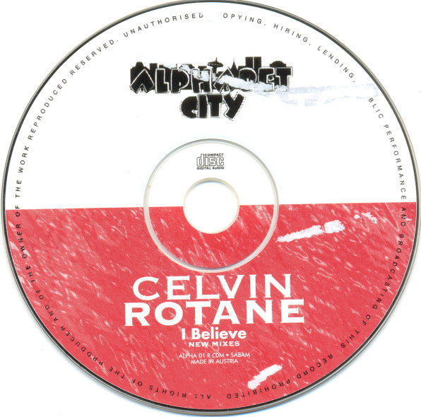 Celvin Rotane : I Believe (New Mixes) (CD, Maxi)