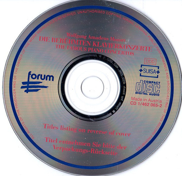 Wolfgang Amadeus Mozart - Mozart Festival Orchestra (2), Alberto Lizzio : Die Berühmten Klavierkonzerte = The Famous Piano Concertos (2xCD, Comp)