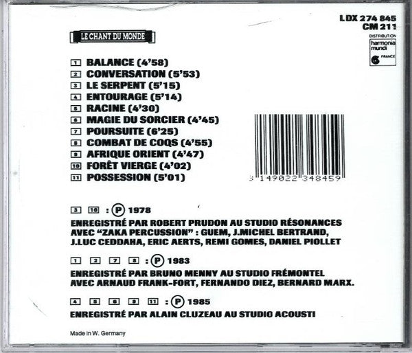 Guem : Percussions (CD, Comp)