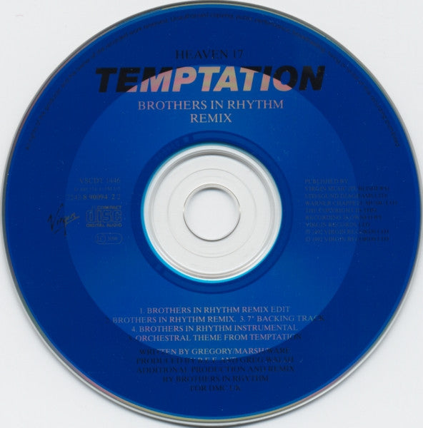 Heaven 17 : Temptation (Brothers In Rhythm Remix) (CD, Single)