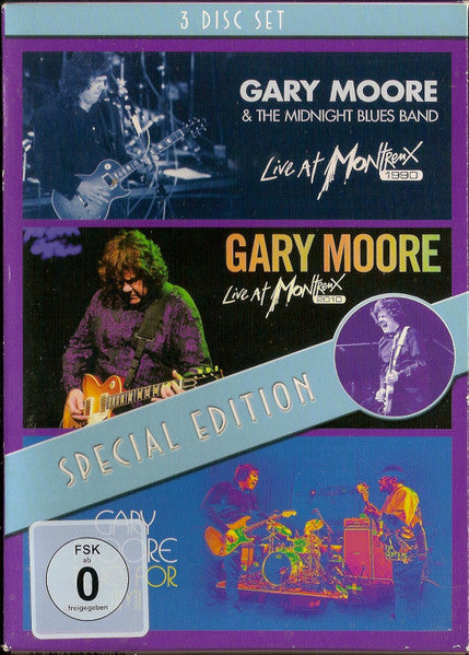 Gary Moore : Live At Montreux 1990 • Live At Montreux 2010 • Blues For Jimi (DVD-V, RE, Multichannel, PAL + DVD-V, RE, Multicha)