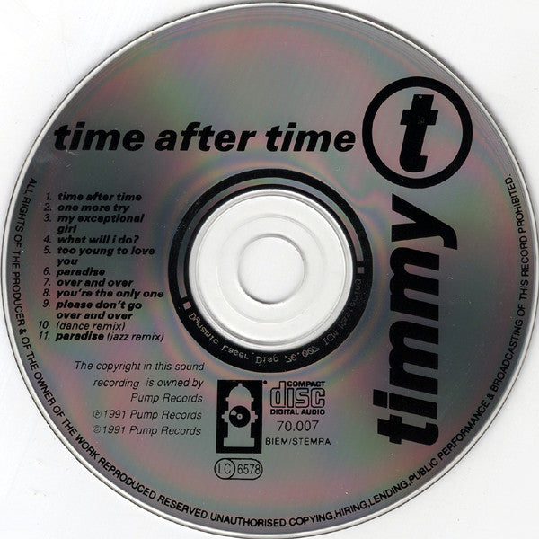 Timmy T : Time After Time (CD, Album, RE)
