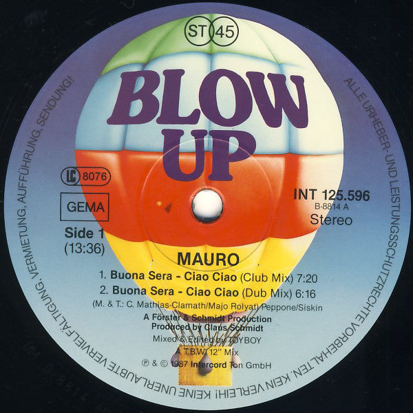 Mauro (3) : Buona Sera - Ciao Ciao (12", Maxi)