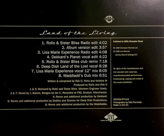 Kristine W : Land Of The Living (CD, Maxi)
